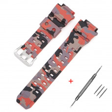 Ремінець Casio accessories для G-Shock GW-9400/9300, полімерний, колір червоний камуфляж (1051-1164) Ремінець Casio accessories для G-Shock GW-9400/9300, полімерний, колір червоний камуфляж (1051-1164)