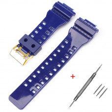 Ремінець Casio accessories для Casio G-Shock GA-100/110/120 полімерний Dark Blue-Glossy Ремінець Casio accessories для Casio G-Shock GA-100/110/120 полімерний Dark Blue-Glossy