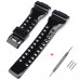 Ремінець для Casio G-Shock GA-100/110/120 Black-Glossy BK чорний глянцевий полімерний Ремінець для Casio G-Shock GA-100/110/120 Black-Glossy BK чорний глянцевий полімерний