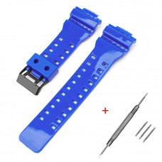 Ремінець для Casio G-Shock GA-100/110/120 Blue-Glossy BK Синій Полімерний Ремінець для Casio G-Shock GA-100/110/120 Blue-Glossy BK Синій Полімерний