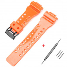 Ремінець для Casio G-Shock GA-100/110/120 Orange-Glossy BK Помаранчевий Полімерний Ремінець для Casio G-Shock GA-100/110/120 Orange-Glossy BK Помаранчевий Полімерний