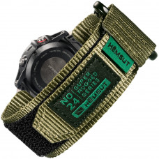 Ремінець Hemsut HS121 Super Strong Nylon Garmin Green 22 mm нейлоновий зелений Ремінець Hemsut HS121 Super Strong Nylon Garmin Green 22 mm нейлоновий зелений