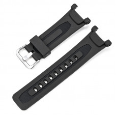 Ремінець для Casio Pro-Track PRG-240/PRG-40 Black SI силіконовий чорний (1051-1389)