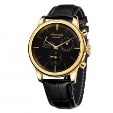 Чоловічий механічний годинник Forsining 6916 Gold-Black з автопідзаводом та індикатором заряду Чоловічий механічний годинник Forsining 6916 Gold-Black з автопідзаводом та індикатором заряду