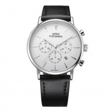 Чоловічий годинник Forsining 8312 Black-Silver-White з хронографом та календарем Чоловічий годинник Forsining 8312 Black-Silver-White з хронографом та календарем