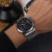 Чоловічий годинник Forsining 8304 Silver-Black Steel з хронографом та сталевим браслетом Чоловічий годинник Forsining 8304 Silver-Black Steel з хронографом та сталевим браслетом
