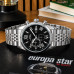 Чоловічий годинник Forsining 8304 Silver-Black Steel з хронографом та сталевим браслетом Чоловічий годинник Forsining 8304 Silver-Black Steel з хронографом та сталевим браслетом