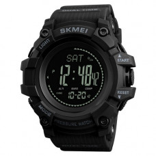 Чоловічий годинник Skmei 1358 Black Smart Watch Compass з тактичним компасом та крокоміром