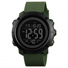 Чоловічий тактичний годинник Skmei 1426AGBK Army Green-Black з електронним циферблатом та підсвічуванням