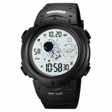Чоловічий спортивний годинник Skmei 1820BKWT Black-white з підсвічуванням та водонепроникністю 5 ATM Чоловічий спортивний годинник Skmei 1820BKWT Black-white з підсвічуванням та водонепроникністю 5 ATM