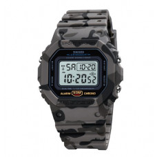 Чоловічий тактичний годинник Skmei 1628CMGY Camo gray з електронним циферблатом та підсвічуванням