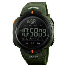 Чоловічий розумний годинник Skmei 1301AG Army Green Smart Watch з Bluetooth та крокоміром