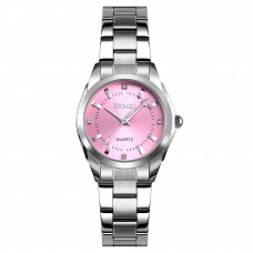 Жіночий годинник Skmei 1620SIPK Silver-Pink зі сріблястим браслетом та рожевим циферблатом Жіночий годинник Skmei 1620SIPK Silver-Pink зі сріблястим браслетом та рожевим циферблатом