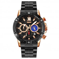 Чоловічий наручний годинник Skmei 9235RG Rose Gold з хронографом та металевим браслетом
