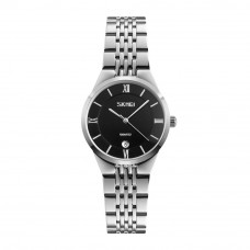 Жіночий класичний годинник Skmei 9139BKSI-S Black-Silver S зі сріблястим браслетом
