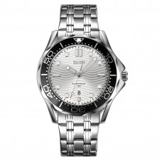 Чоловічий годинник Skmei 9276SSISI Silver-Silver Steel Strap зі сталевим браслетом та мінеральним склом