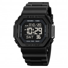 Чоловічий спортивний годинник Skmei 1988BK Black з електронним циферблатом та водозахистом 5 ATM Чоловічий спортивний годинник Skmei 1988BK Black з електронним циферблатом та водозахистом 5 ATM