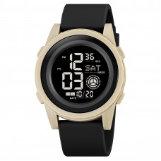 Чоловічий тактичний годинник Skmei 2082KHBK Khaki-Black з електронним циферблатом та підсвічуванням