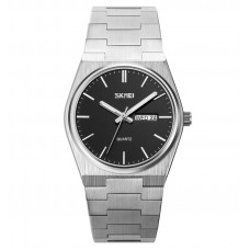 Чоловічий класичний годинник Skmei 9288SIBK Silver-Black зі сріблястим металевим браслетом Чоловічий класичний годинник Skmei 9288SIBK Silver-Black зі сріблястим металевим браслетом