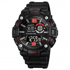 Чоловічий спортивний годинник Skmei 2018RDBK Red-Black з електронним циферблатом та підсвічуванням Чоловічий спортивний годинник Skmei 2018RDBK Red-Black з електронним циферблатом та підсвічуванням