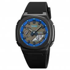 Чоловічий годинник Skmei 2091BKBUWT Black-Blue-White з комбінованим циферблатом та захистом 5 ATM Чоловічий годинник Skmei 2091BKBUWT Black-Blue-White з комбінованим циферблатом та захистом 5 ATM