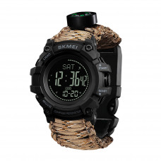 Чоловічий тактичний годинник Skmei 1356DCPK Desert Camo з компасом та крокоміром