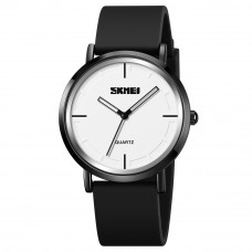 Наручний годинник Skmei 2050BKWT Black-White класичний унісекс з мінеральним склом Наручний годинник Skmei 2050BKWT Black-White класичний унісекс з мінеральним склом