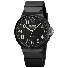 Чоловічий наручний годинник Skmei 2108BKBK-AC Black Black-AC класичний стрілковий з водозахистом 5 ATM
