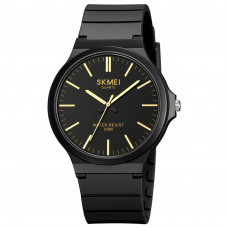 Чоловічий годинник Skmei 2108BKGD Black-Gold з каучуковим ремінцем та захистом 5 ATM Чоловічий годинник Skmei 2108BKGD Black-Gold з каучуковим ремінцем та захистом 5 ATM