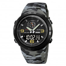 Чоловічий спортивний годинник Skmei 1655CMGYBK Camo Grey-Black з підсвічуванням та календарем Чоловічий спортивний годинник Skmei 1655CMGYBK Camo Grey-Black з підсвічуванням та календарем