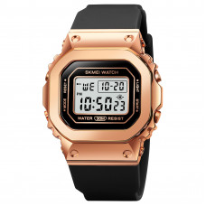 Жіночий спортивний годинник Skmei 1796RGBK Rose Gold з електронним циферблатом та будильником