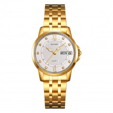 Жіночий годинник Skmei 2085GDSI Gold-Silver у класичному стилі з календарем та металевим браслетом Жіночий годинник Skmei 2085GDSI Gold-Silver у класичному стилі з календарем та металевим браслетом