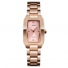 Жіночий годинник Skmei 1400RG Rose Gold у кольорі рожеве золото з прямокутним корпусом Жіночий годинник Skmei 1400RG Rose Gold у кольорі рожеве золото з прямокутним корпусом