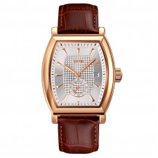 Чоловічий класичний годинник Skmei 9306RGSI Rose Gold-Silver з мінеральним склом та шкіряним ремінцем Чоловічий класичний годинник Skmei 9306RGSI Rose Gold-Silver з мінеральним склом та шкіряним ремінцем