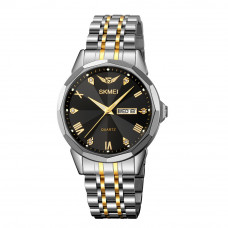 Чоловічий годинник Skmei 2291TGDBK Silver-Gold-Black з мінеральним склом та сталевим браслетом Чоловічий годинник Skmei 2291TGDBK Silver-Gold-Black з мінеральним склом та сталевим браслетом