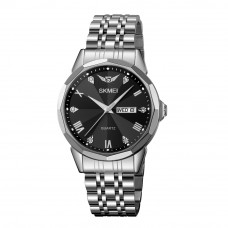 Чоловічий годинник Skmei 2291SIBK Silver-Black зі сріблястим браслетом та мінеральним склом Чоловічий годинник Skmei 2291SIBK Silver-Black зі сріблястим браслетом та мінеральним склом
