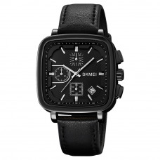 Чоловічий годинник Skmei 2182BKSI Black-Silver з календарем та секундоміром Чоловічий годинник Skmei 2182BKSI Black-Silver з календарем та секундоміром