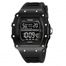 Чоловічий годинник Skmei 2296MTBKBK Matte Black спортивний з електронним циферблатом та підсвічуванням Чоловічий годинник Skmei 2296MTBKBK Matte Black спортивний з електронним циферблатом та підсвічуванням