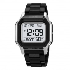 Чоловічий спортивний годинник Skmei 2264SIWT Black-Silver-White з електронним циферблатом та водозахистом 5 ATM Чоловічий спортивний годинник Skmei 2264SIWT Black-Silver-White з електронним циферблатом та водозахистом 5 ATM