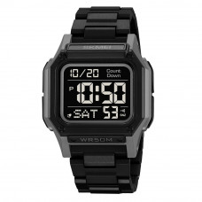 Чоловічий спортивний годинник Skmei 2264GYBK Black-Grey-Black з електронним циферблатом та водонепроникністю 5 ATM Чоловічий спортивний годинник Skmei 2264GYBK Black-Grey-Black з електронним циферблатом та водонепроникністю 5 ATM