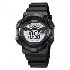 Чоловічий спортивний годинник Skmei 2153BKWT Black-White з електронним циферблатом та підсвічуванням Чоловічий спортивний годинник Skmei 2153BKWT Black-White з електронним циферблатом та підсвічуванням