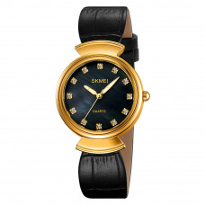 Жіночий годинник Skmei 2165GDBKBK Gold-Black-Black у класичному стилі з люмінесцентним підсвічуванням Жіночий годинник Skmei 2165GDBKBK Gold-Black-Black у класичному стилі з люмінесцентним підсвічуванням