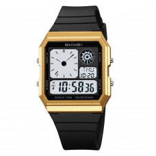 Наручний годинник Skmei 2347BKGD Gold-Black електронний з будильником та хронографом Наручний годинник Skmei 2347BKGD Gold-Black електронний з будильником та хронографом