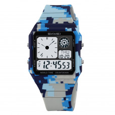 Наручний годинник Skmei 2347CMBU Camo Blue SALE 2025 – Спортивний тактичний годинник з підсвічуванням Наручний годинник Skmei 2347CMBU Camo Blue SALE 2025 – Спортивний тактичний годинник з підсвічуванням