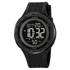 Чоловічий спортивний годинник Skmei 2155BKBK All Black з електронним циферблатом та підсвіткою Чоловічий спортивний годинник Skmei 2155BKBK All Black з електронним циферблатом та підсвіткою