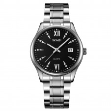 Чоловічий класичний годинник Skmei 2158SIBK Silver-Black з металевим браслетом та мінеральним склом Чоловічий класичний годинник Skmei 2158SIBK Silver-Black з металевим браслетом та мінеральним склом