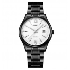 Чоловічий класичний годинник Skmei 2158BKWT Black-White з металевим браслетом та мінеральним склом Чоловічий класичний годинник Skmei 2158BKWT Black-White з металевим браслетом та мінеральним склом