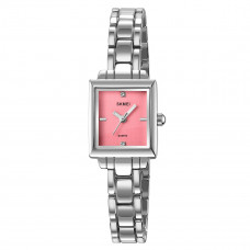 Жіночий класичний годинник Skmei 2315SIPK Silver-Pink зі сріблястим браслетом та рожевим циферблатом