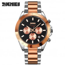 Чоловічий годинник Skmei 9259RGBK Rose Gold-Black з хронографом та календарем