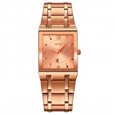 Жіночий годинник Skmei 9263RGRG Rose Gold-Rose Gold з металевим браслетом та мінеральним склом